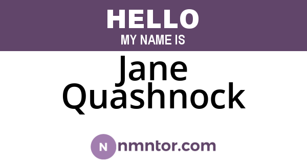 Jane Quashnock