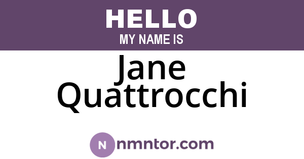 Jane Quattrocchi