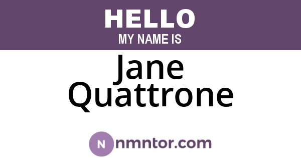 Jane Quattrone