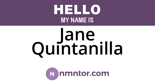 Jane Quintanilla