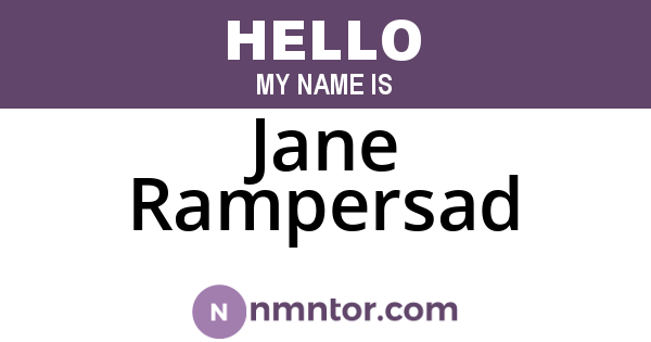 Jane Rampersad