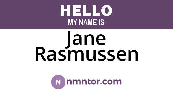 Jane Rasmussen