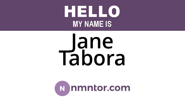 Jane Tabora