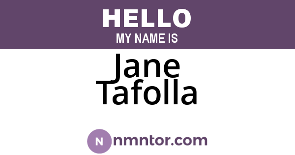 Jane Tafolla