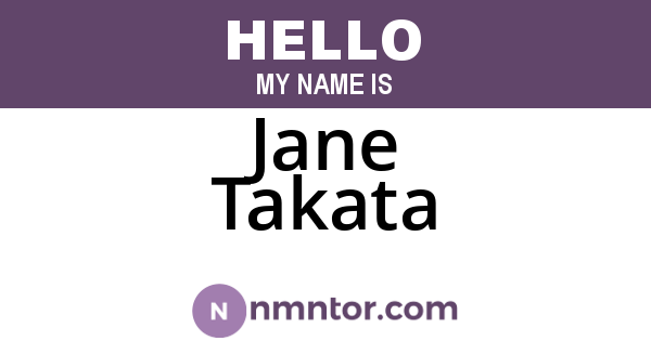 Jane Takata
