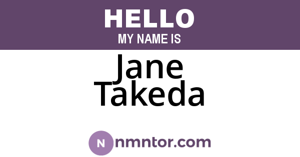 Jane Takeda