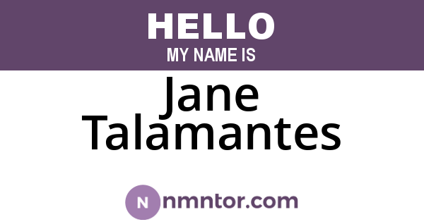 Jane Talamantes