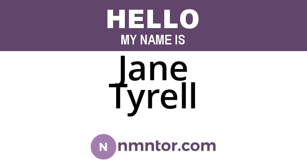Jane Tyrell