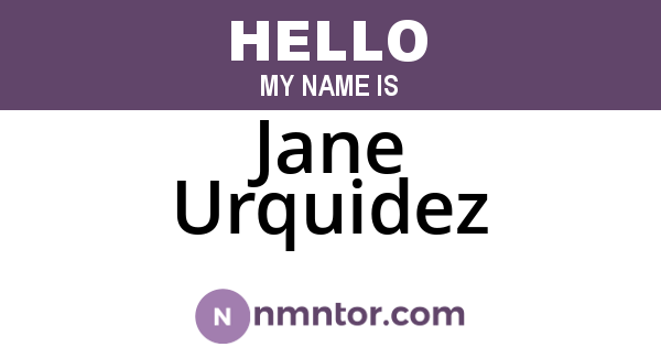 Jane Urquidez