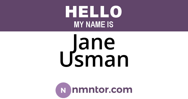 Jane Usman
