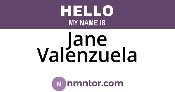 Jane Valenzuela