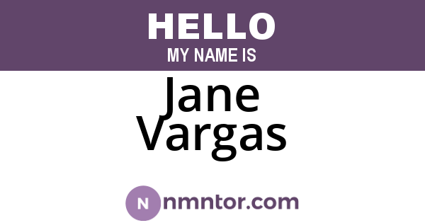Jane Vargas