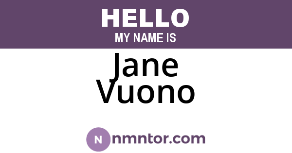 Jane Vuono