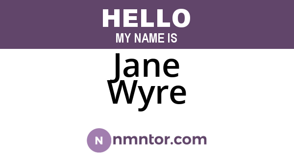 Jane Wyre