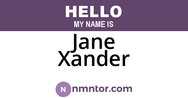 Jane Xander
