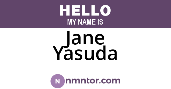 Jane Yasuda