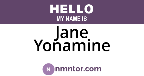 Jane Yonamine