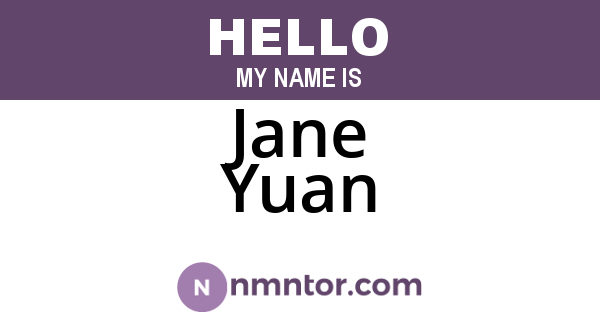 Jane Yuan