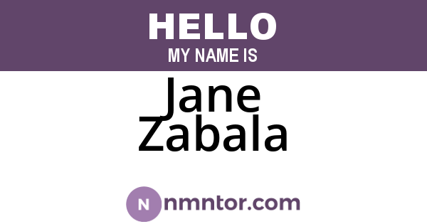 Jane Zabala