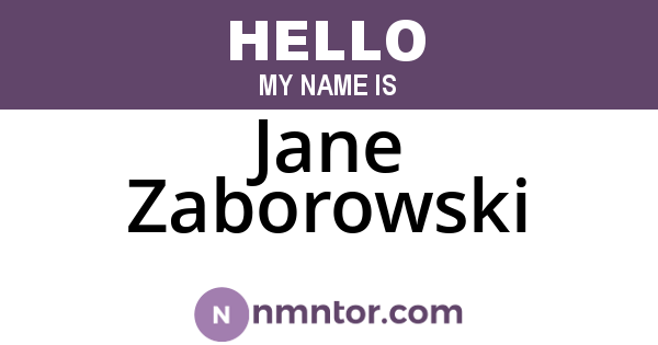 Jane Zaborowski