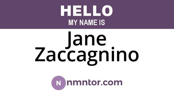 Jane Zaccagnino