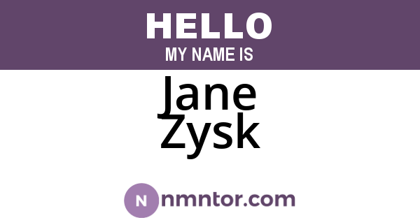 Jane Zysk