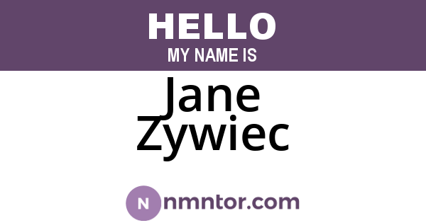 Jane Zywiec