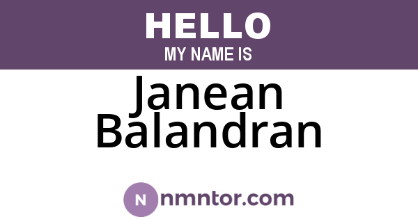 Janean Balandran