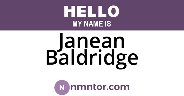 Janean Baldridge