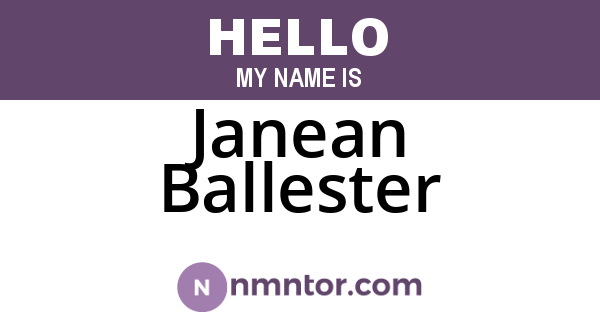 Janean Ballester