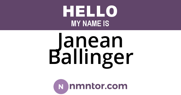 Janean Ballinger