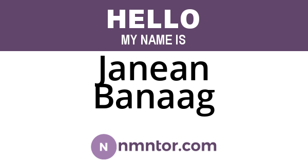 Janean Banaag