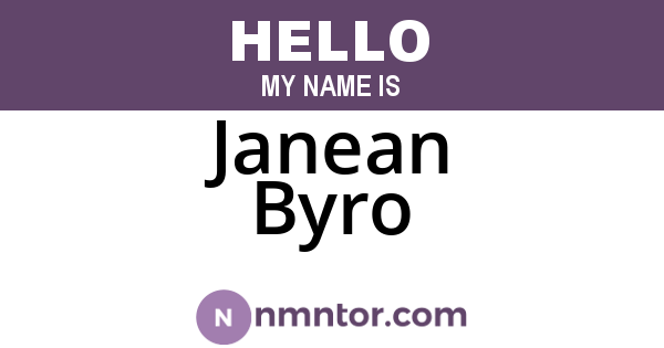 Janean Byro