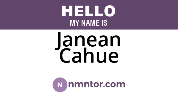 Janean Cahue