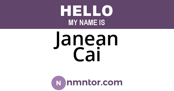 Janean Cai