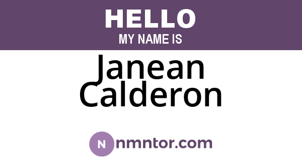 Janean Calderon