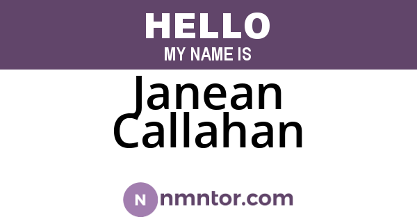Janean Callahan