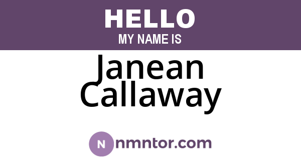 Janean Callaway