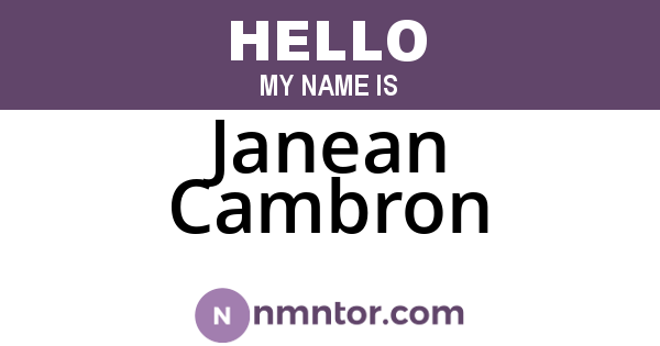 Janean Cambron