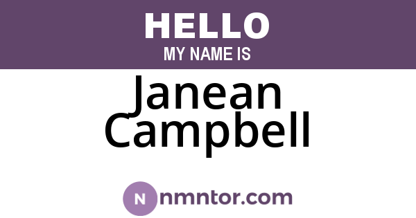 Janean Campbell