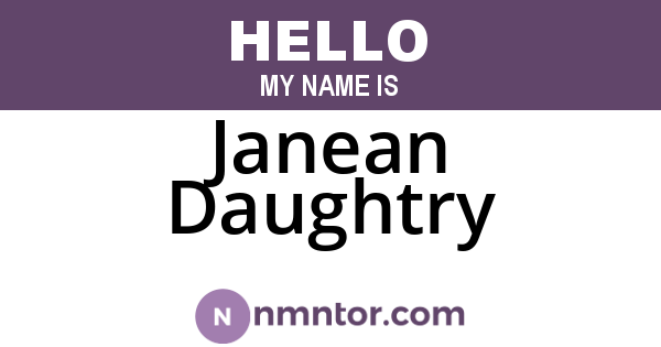 Janean Daughtry