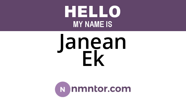Janean Ek
