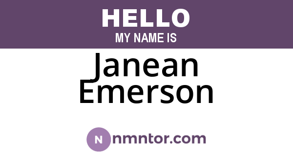 Janean Emerson