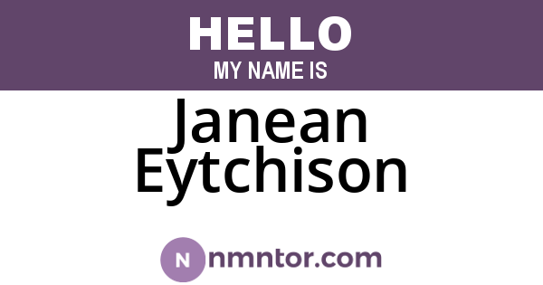 Janean Eytchison