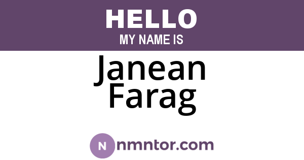 Janean Farag