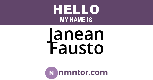 Janean Fausto