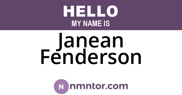 Janean Fenderson