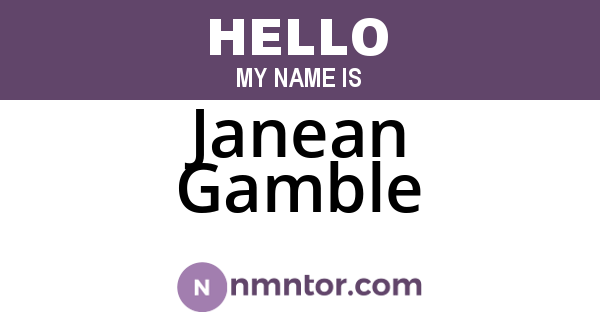 Janean Gamble