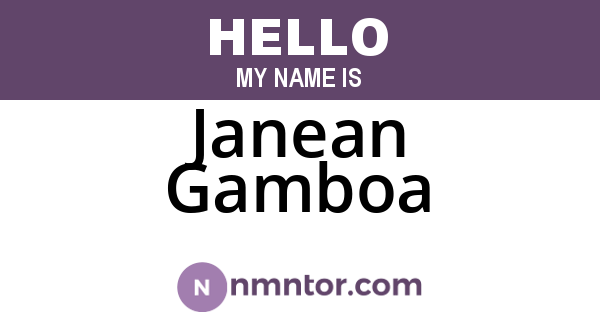 Janean Gamboa