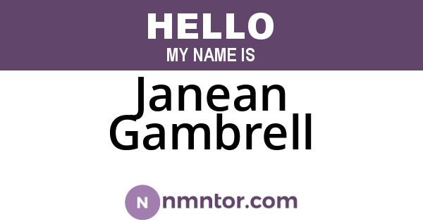 Janean Gambrell